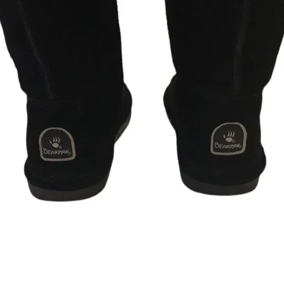 BearPaw Marissa Black Suede Short Boot Sz 8 - Picture 8 of 9